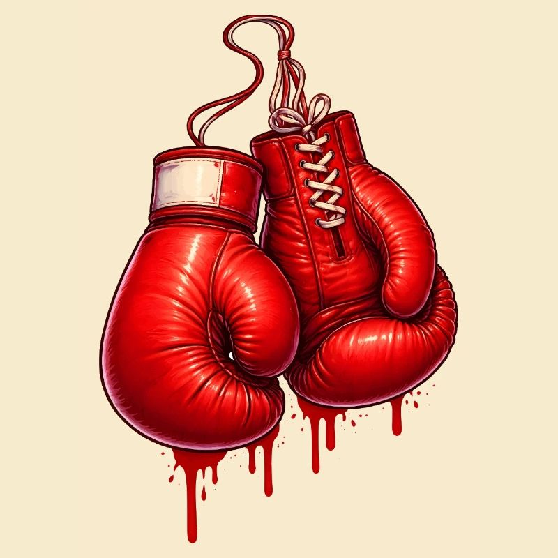 Gants de boxe rouges dans le style graffiti