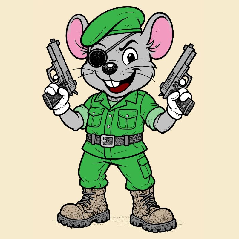 Bewaffneter Maus-Ranger