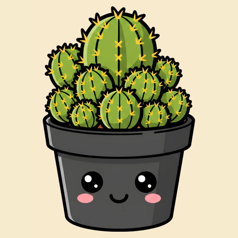 Kawaii-Kaktus-Topfgarten