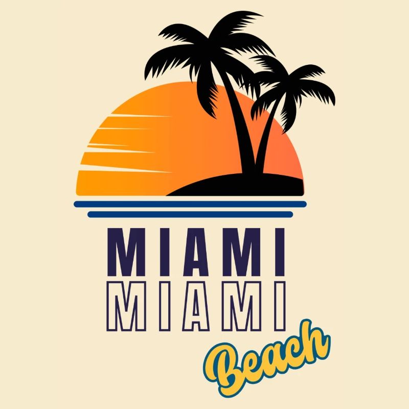 Plage du coucher de soleil de Miami