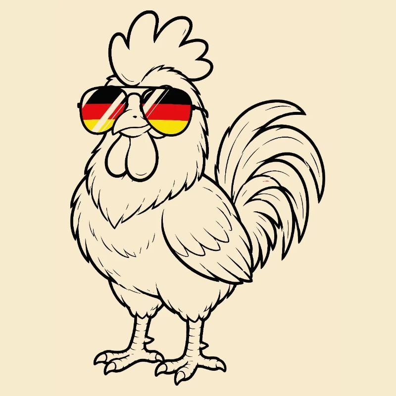 German flag rooster German Germany chickens