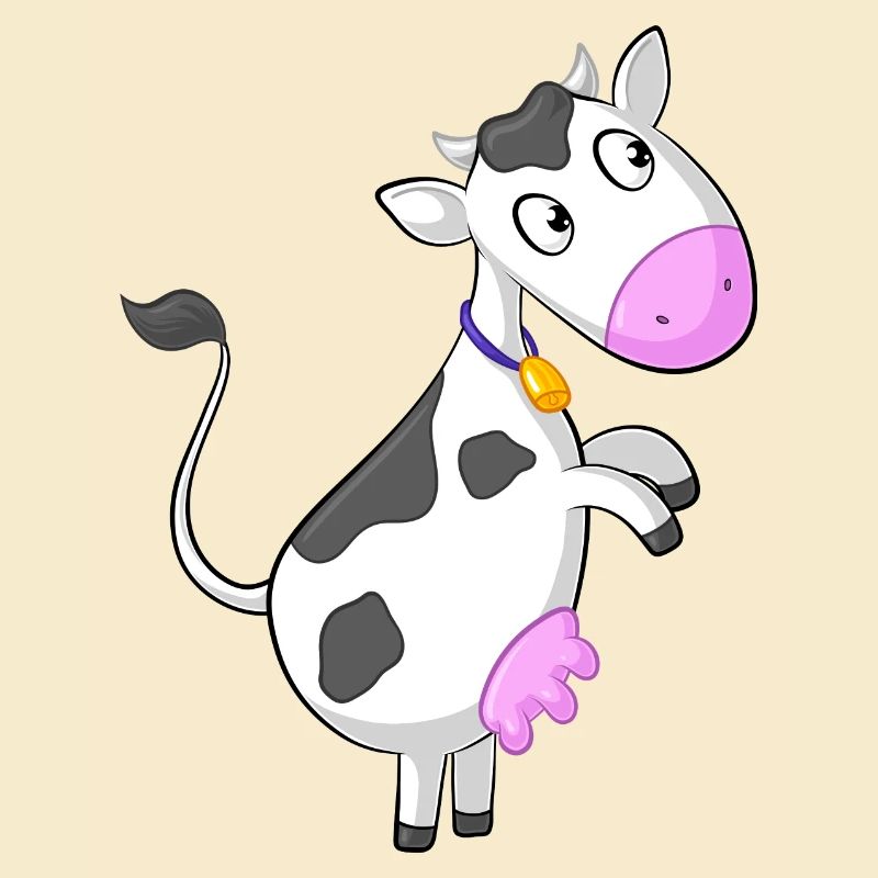 bande dessinée de vache curieuse