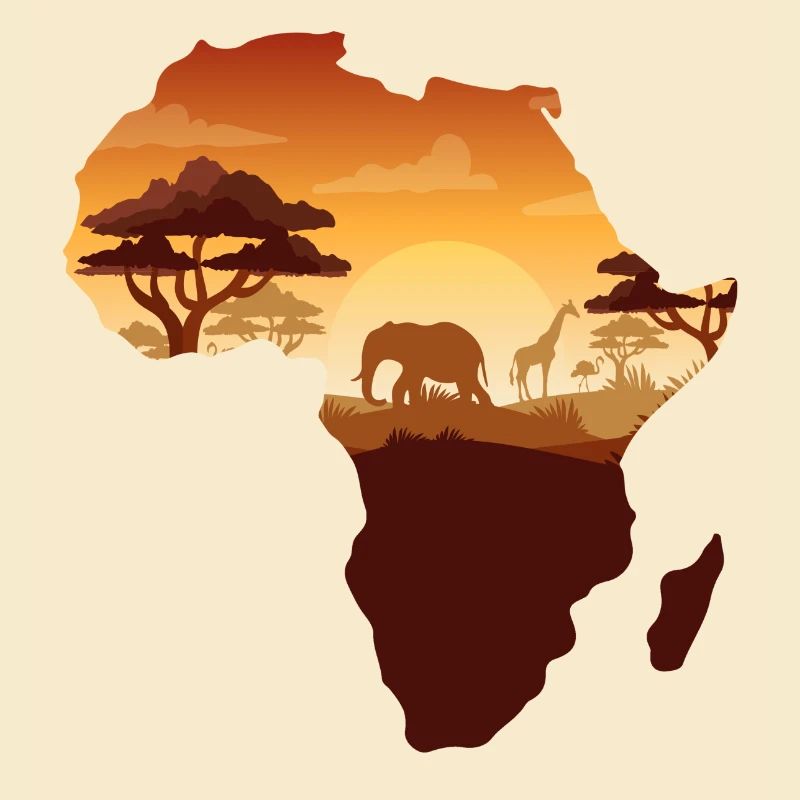 African Safari Map