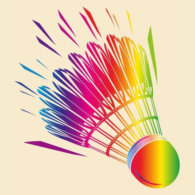 dessin de badminton coloré de badminton