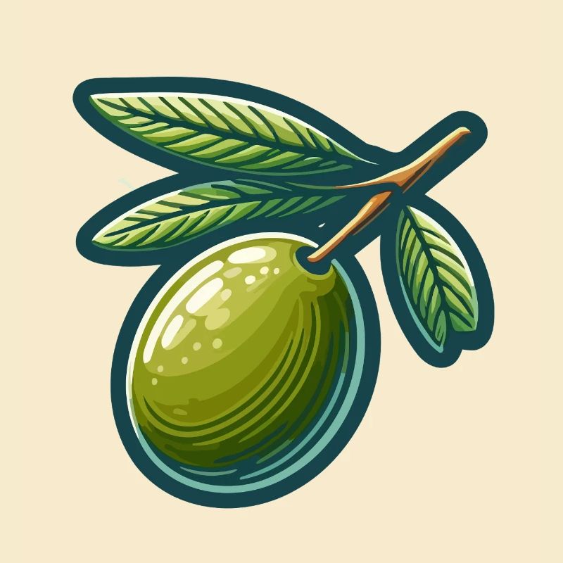 Olive branch pattern for natural clothing