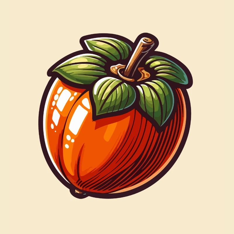 Stylized khaki with drawn leaves