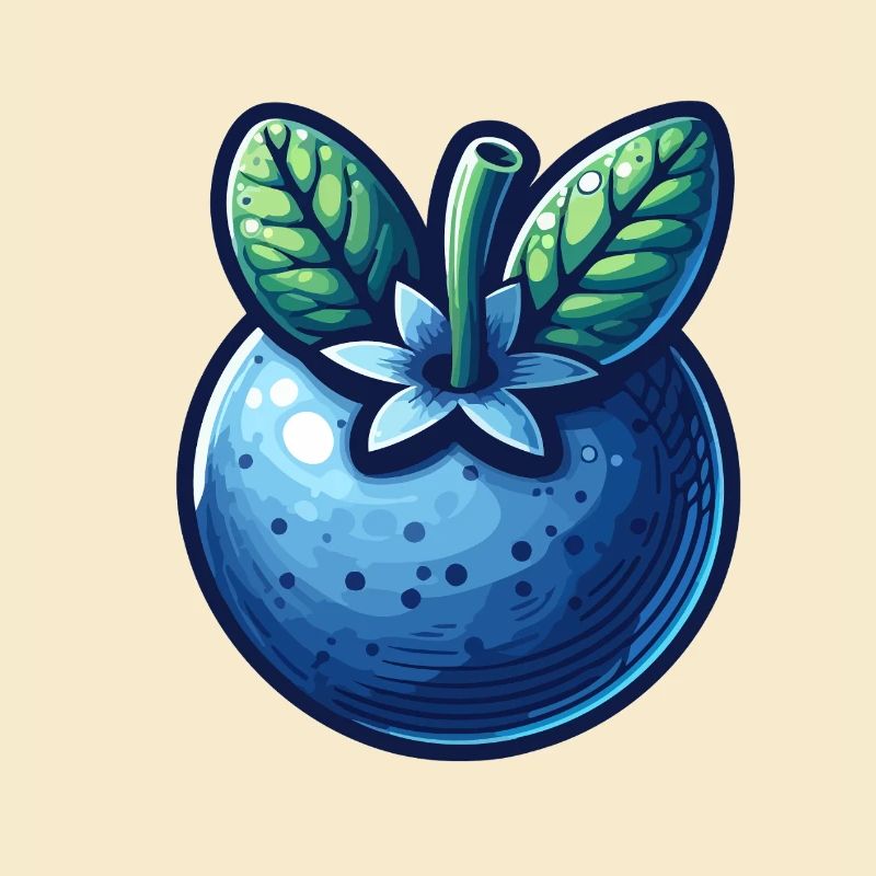 Luminous Blue Blueberry Pattern