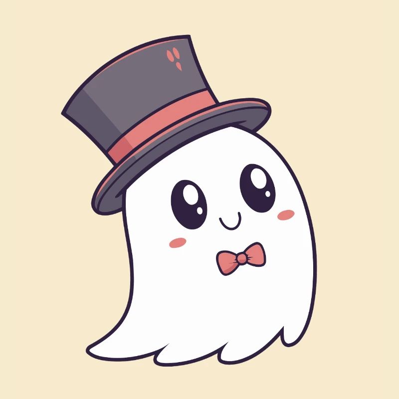 Fancy Ghost Hat and Bow Tie