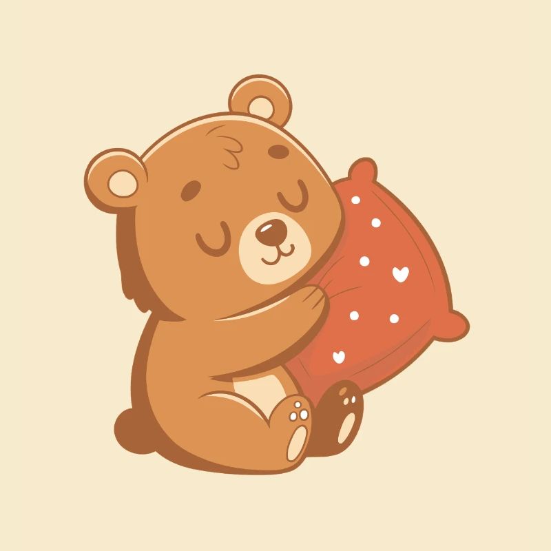 Cuddle Bear and Heart Cushion