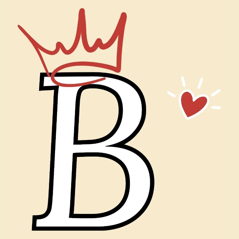 Buchstabe B Kronenherz