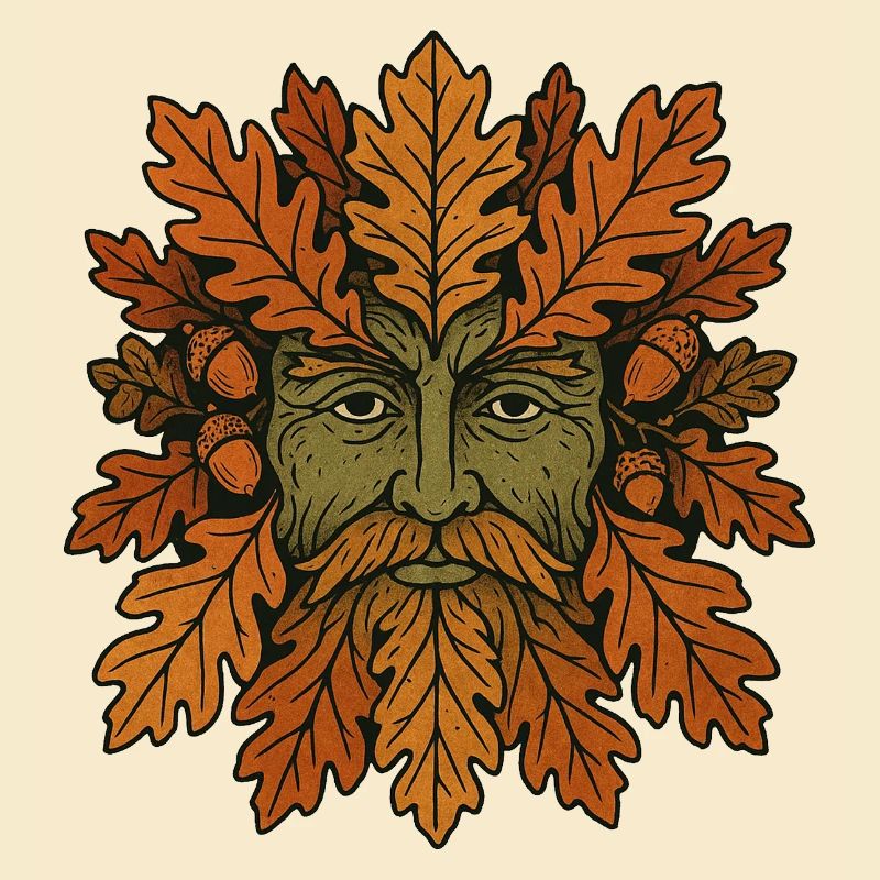 Geistgesicht der Herbst-Eiche