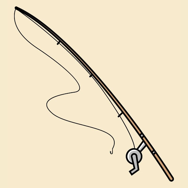 Icône de pêche à la canne à pêche
