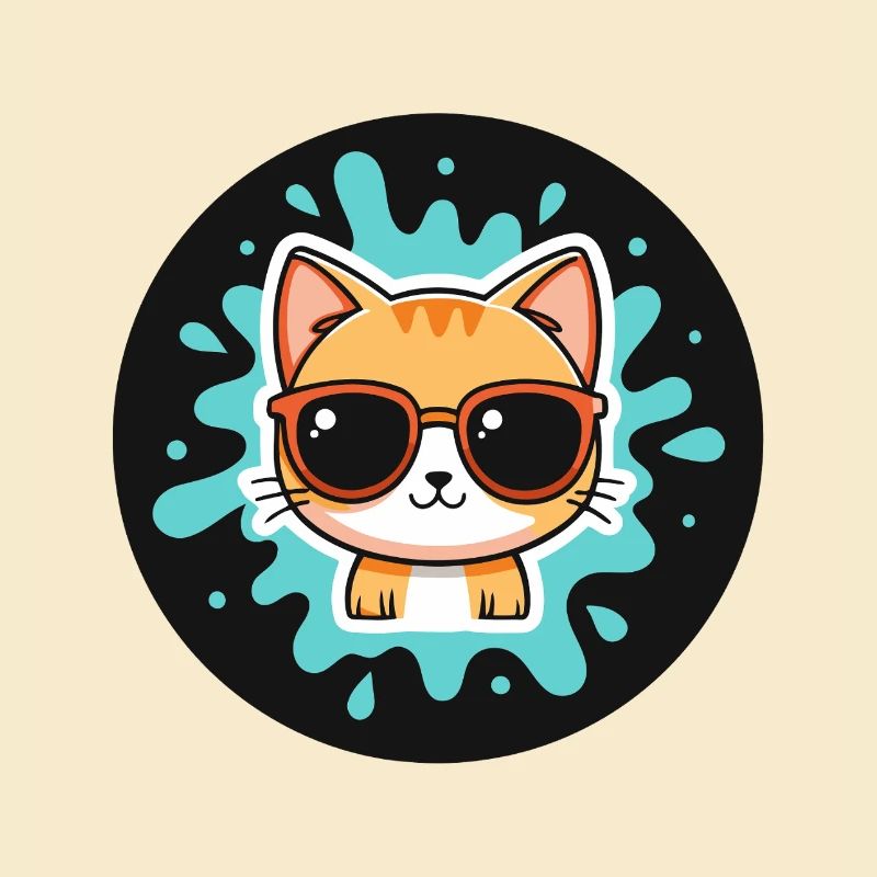 Solar Kitten Turquoise Glasses