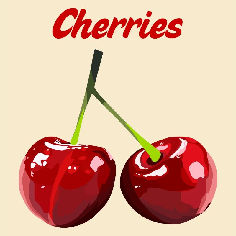 Cherries Retro Print