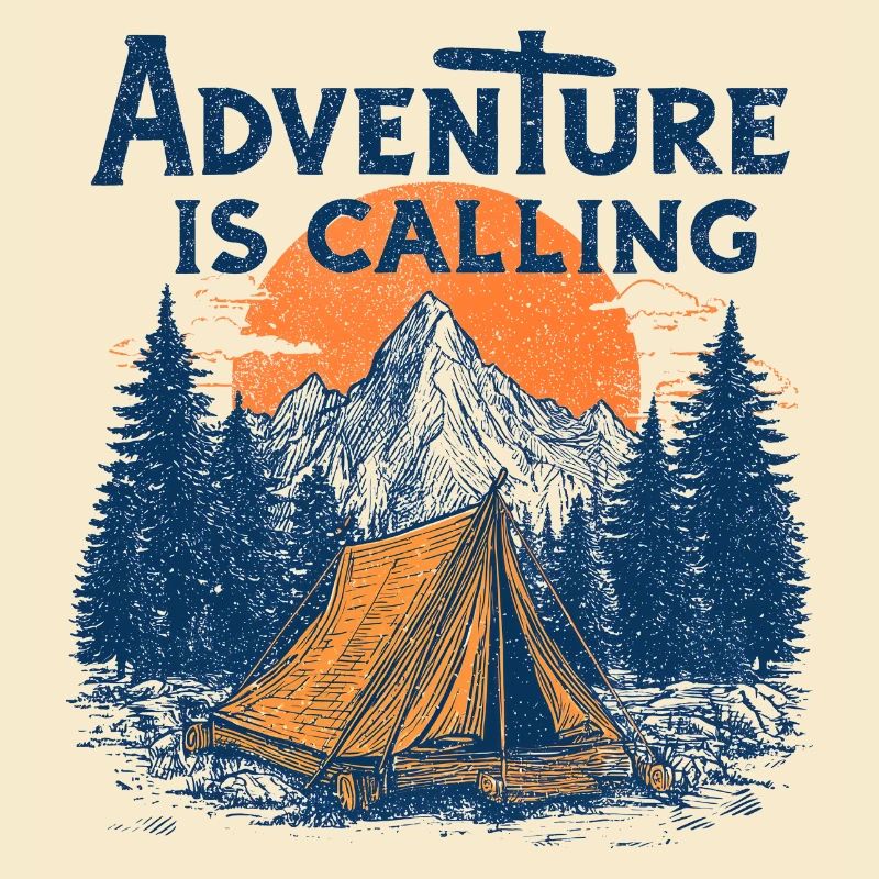 Camping Abenteuer Spruch Adventure Is Calling Camp