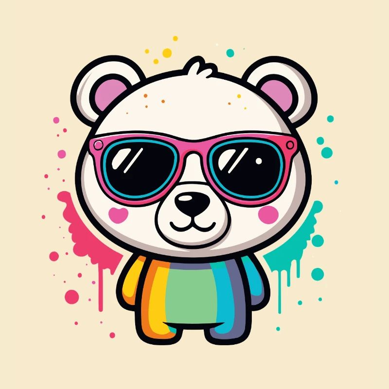 Rainbow Panda Glasses