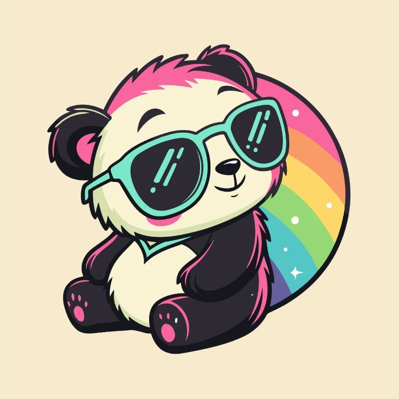 Panda Soleil Cool Arc ciel