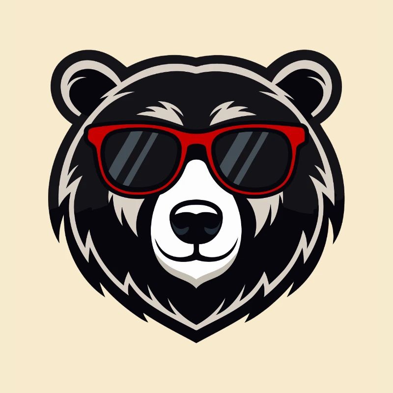 Cool teddy bear red glasses