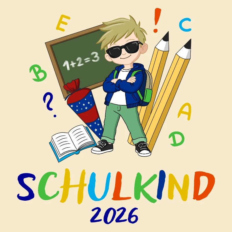 Schulkind 2026 Bunt