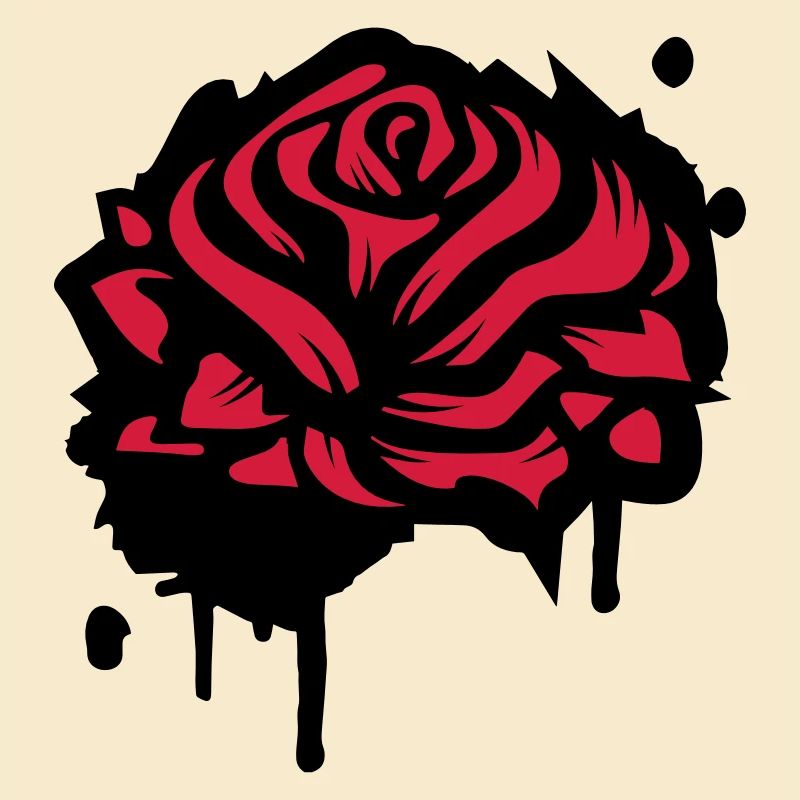 Une rose comme un graffiti