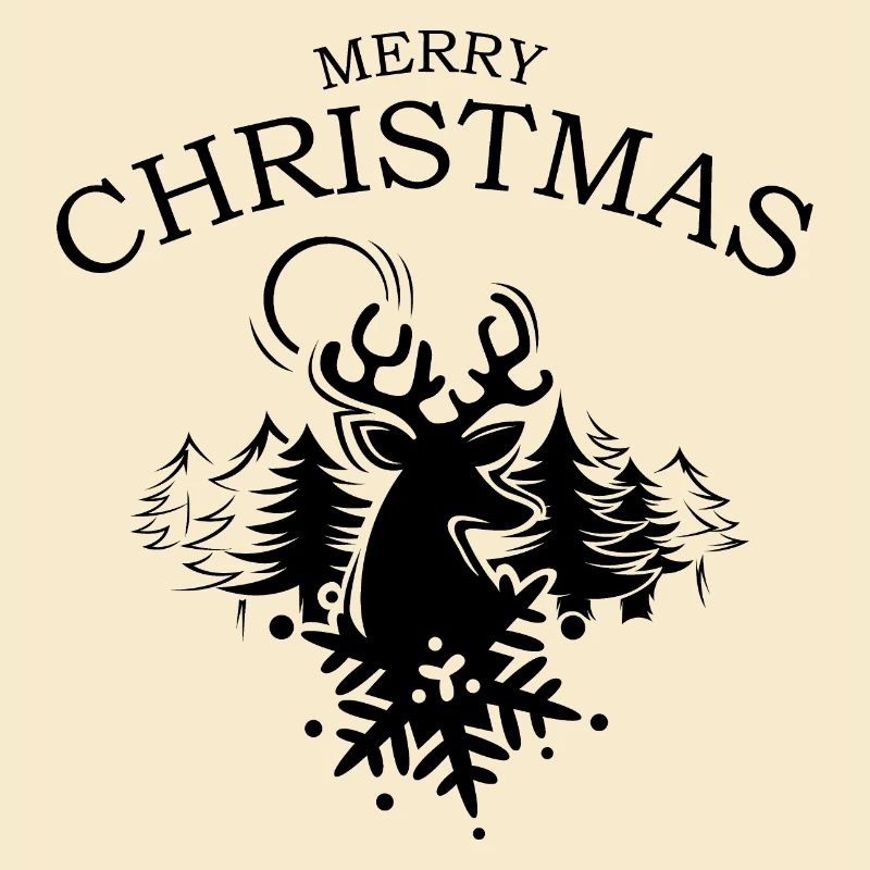 Joyeux Noël Noël Noël Noël Forêt de cerfs de wapitis
