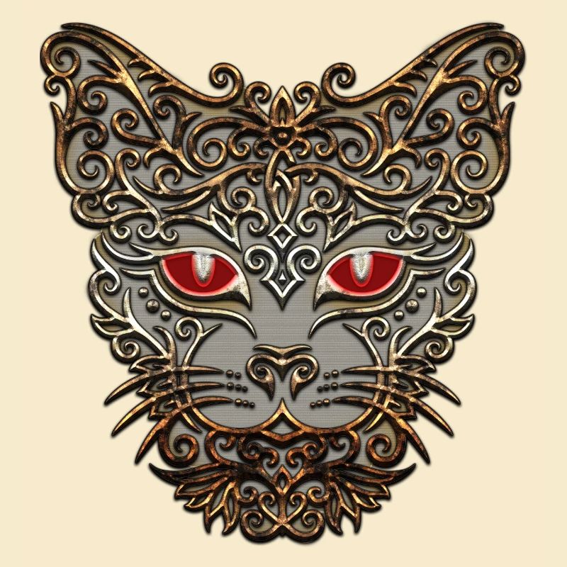tête de chat décorative