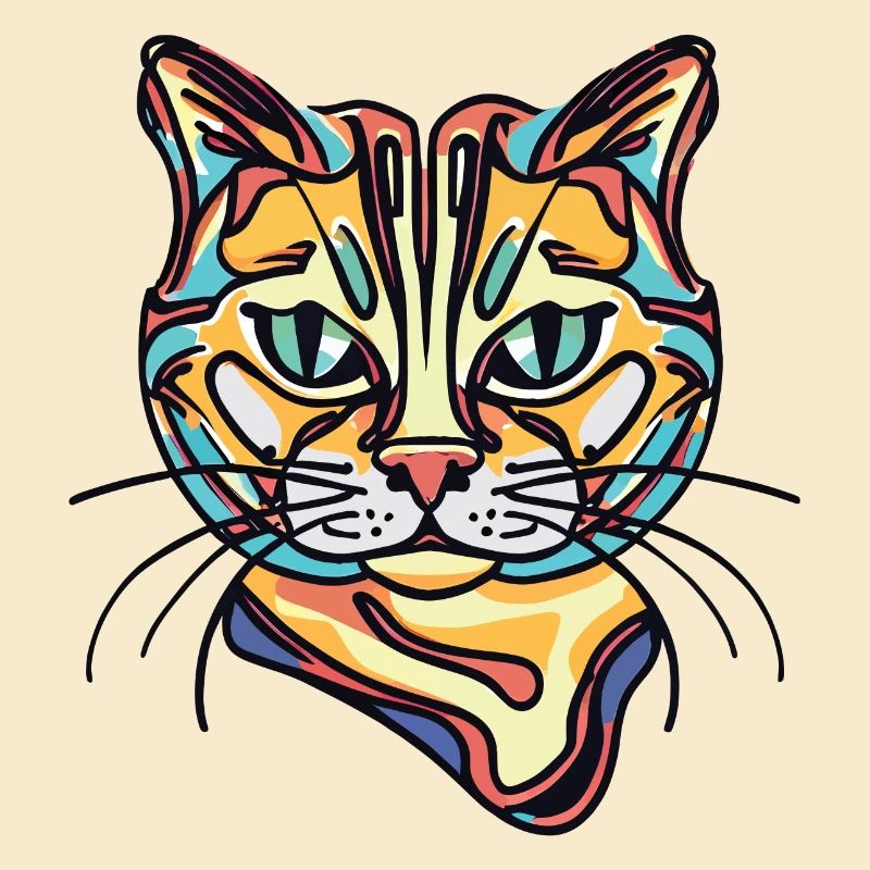 Chat coloré