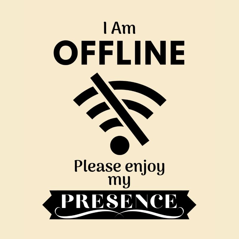 I Am OFFLINE - schwarz