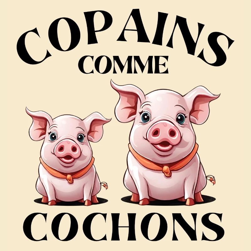 cochon, copains comme cochons, amitié