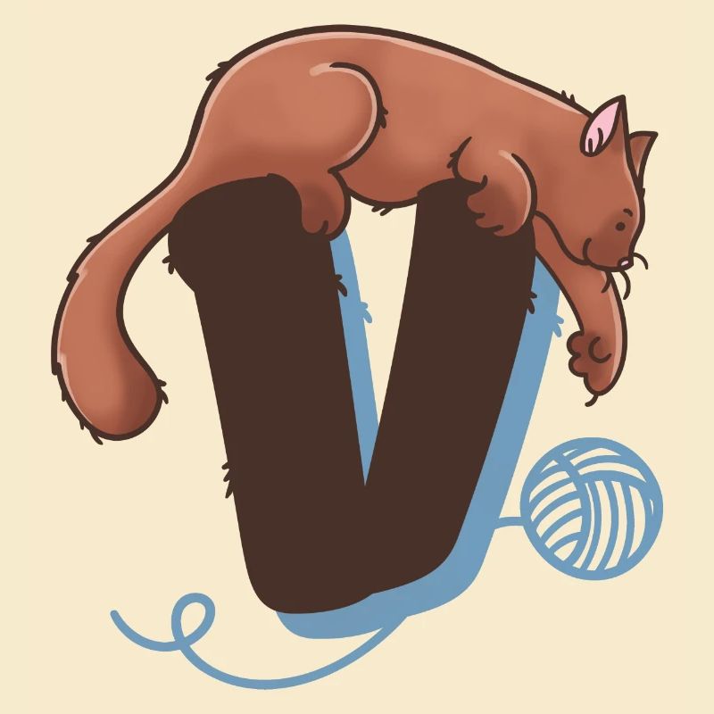 Cat Letter V