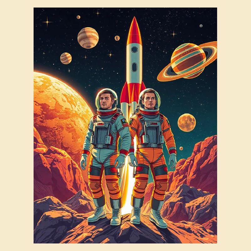Astronauts on an alien planet