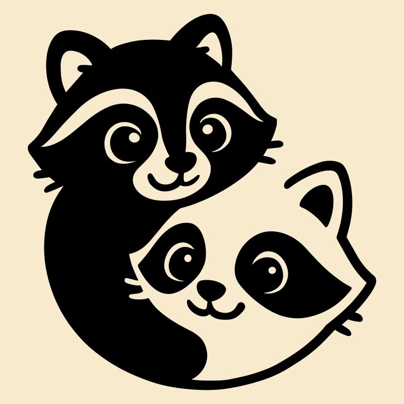 Ying Yang Badger Couple