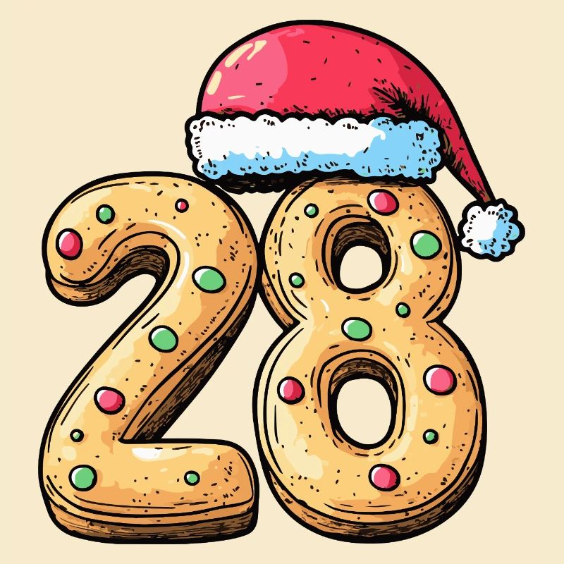 Biscuit de Noël à 28 chiffres