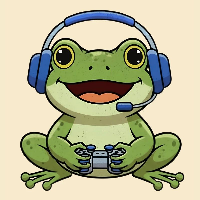 Frosch beim Gamen