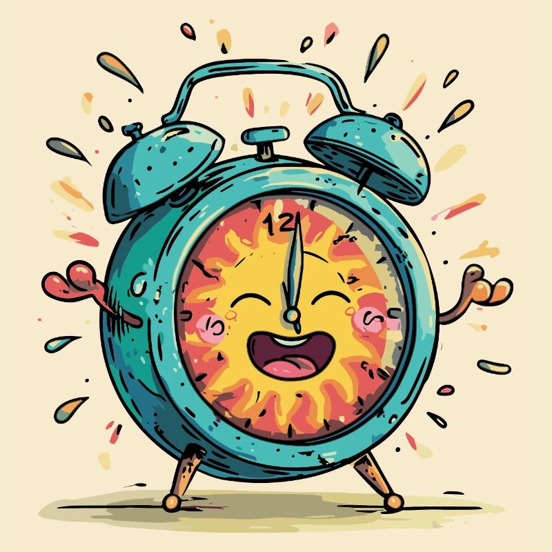 Sun Alarm Clock Celebration Image