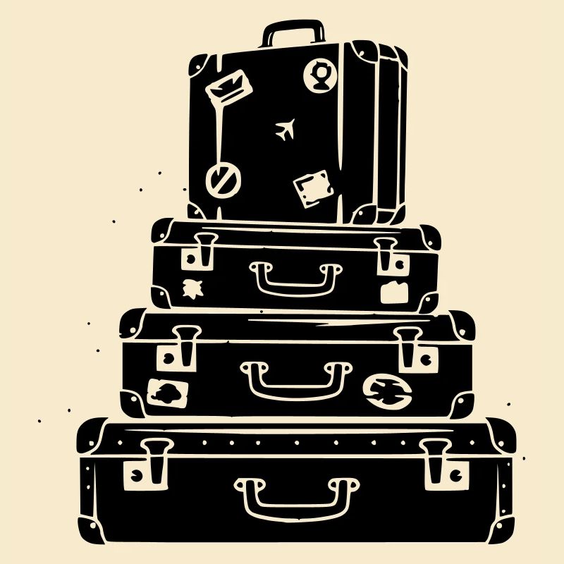 Suitcase Stack Vintage Travel