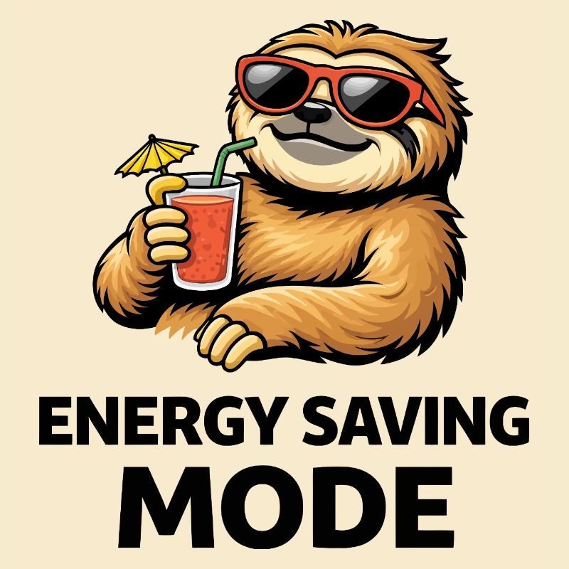 Energy Saving Mode Sloth Funny Quote