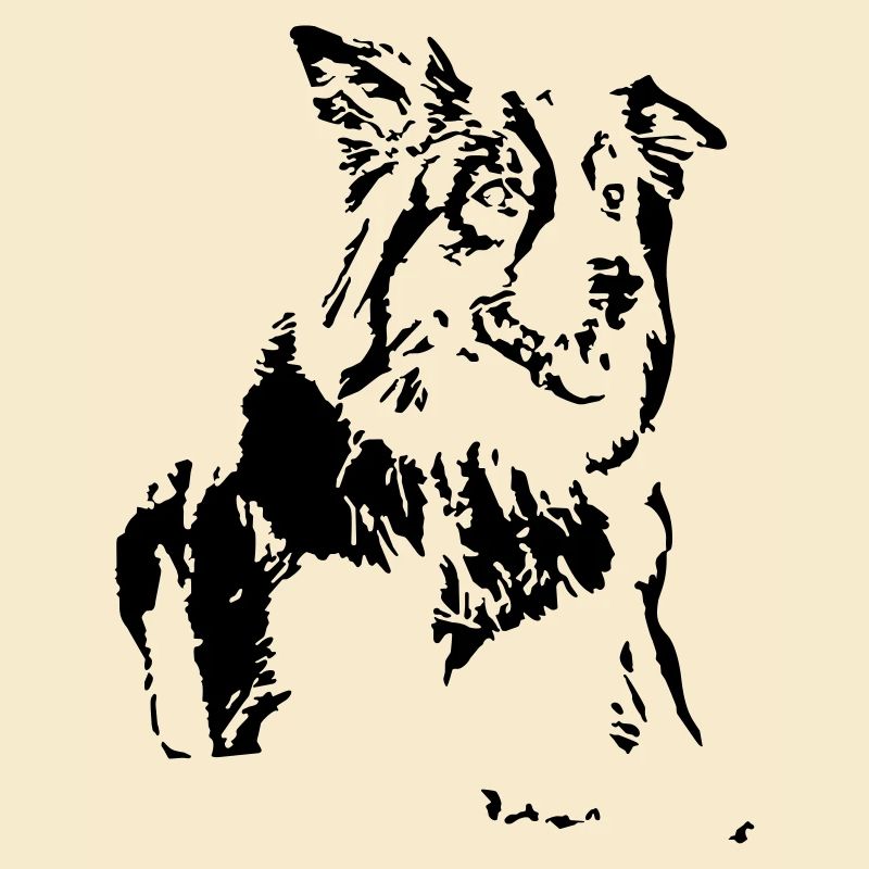 Conception de border collie de chien