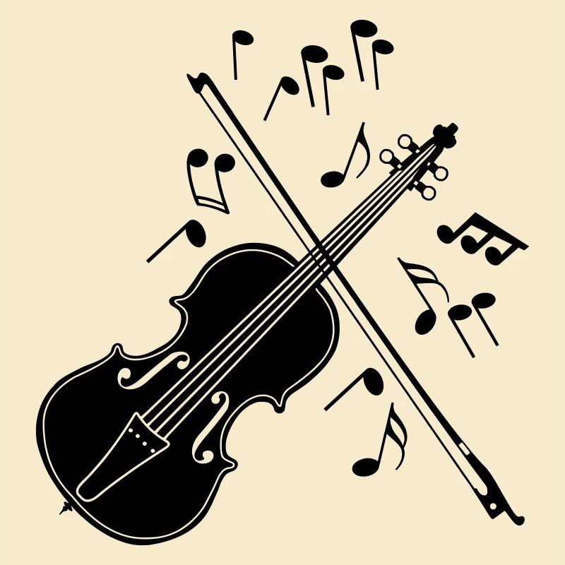Violin with notes