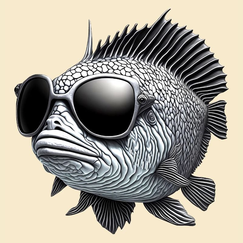Big fish with sunglasses