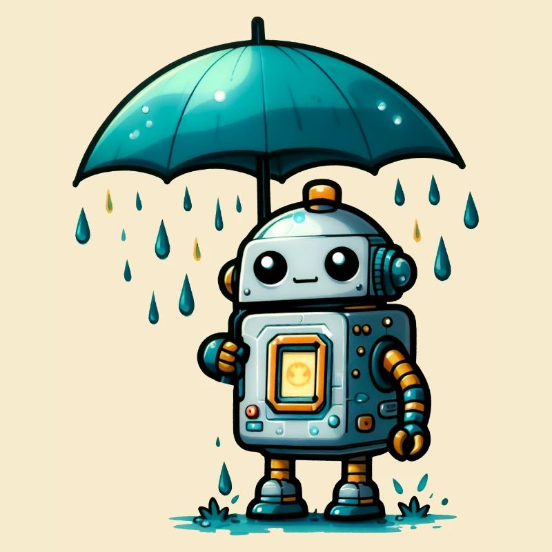 Robot in the rain