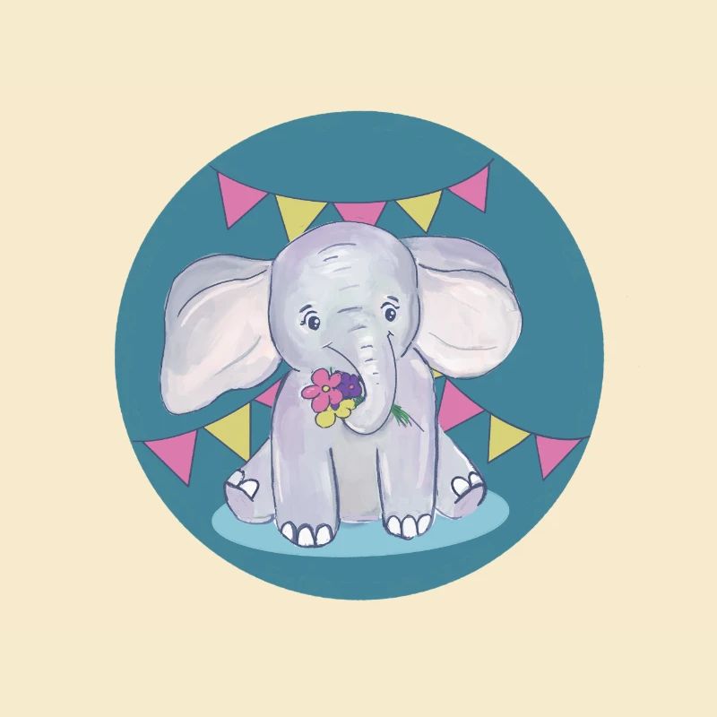 Elefant feiert Geburtstag