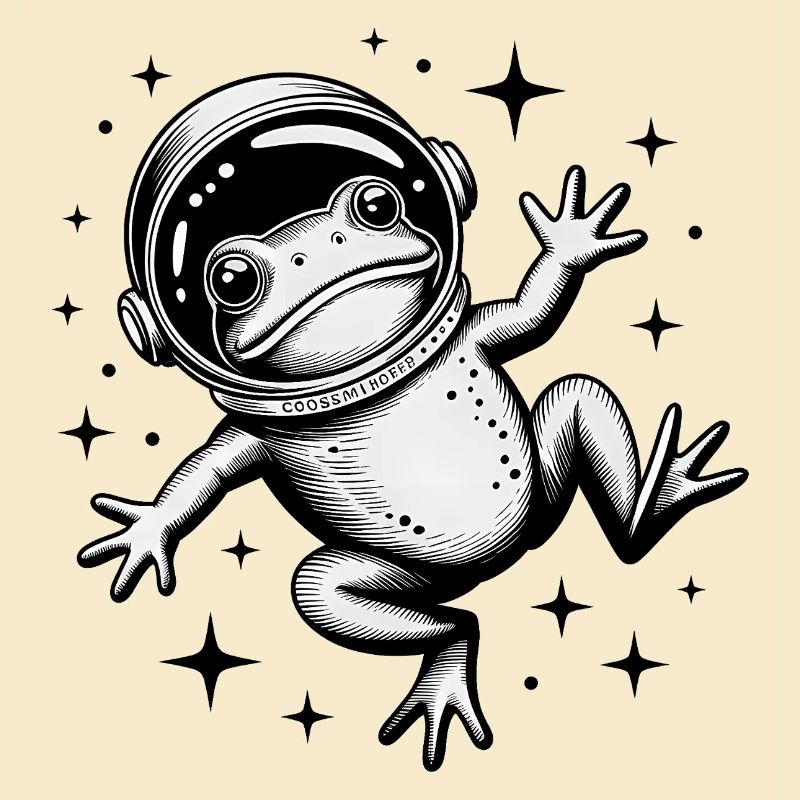 Grenouille dans l'espace - Logo Cool Astonomy