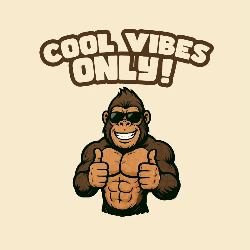 Gorille aux vibrations cool
