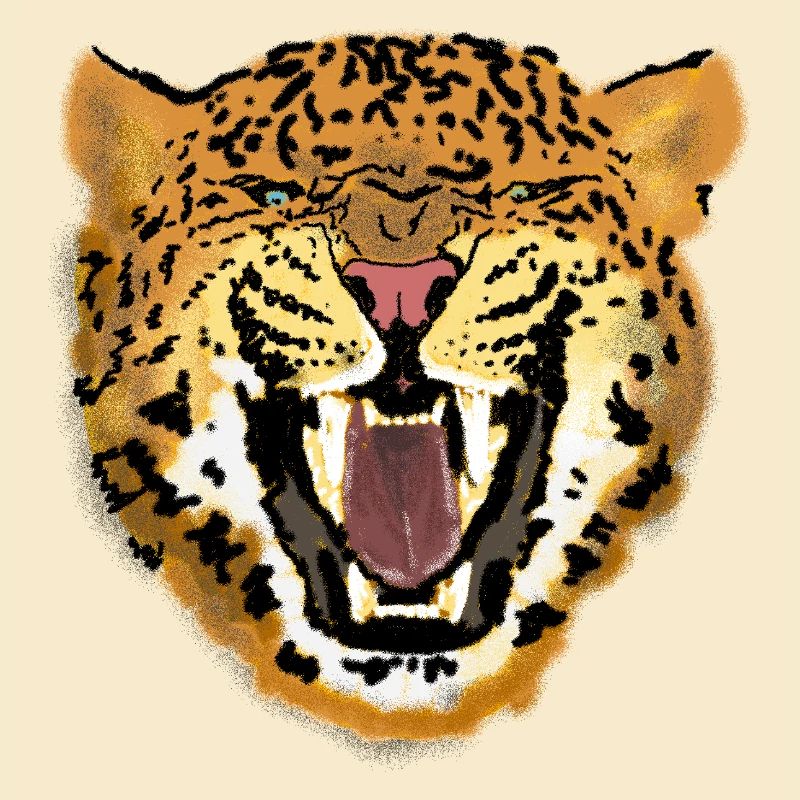 Leopardengesicht Brüllendes Kunstdesign