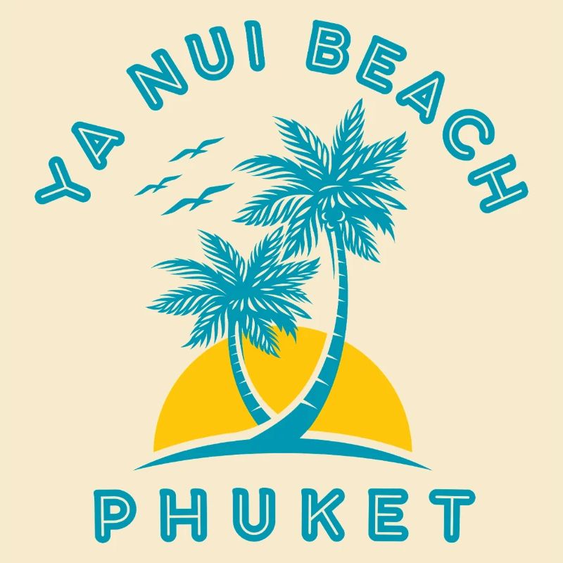 Coucher de soleil de palmier de Phuket Beach