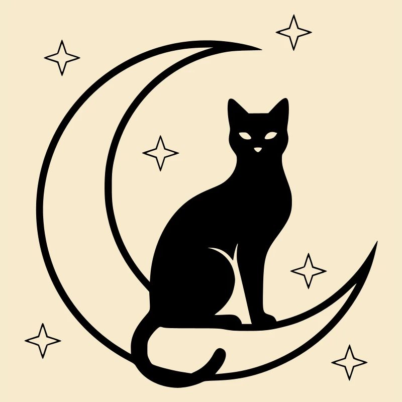 Silhouette des étoiles de la Lune Chat
