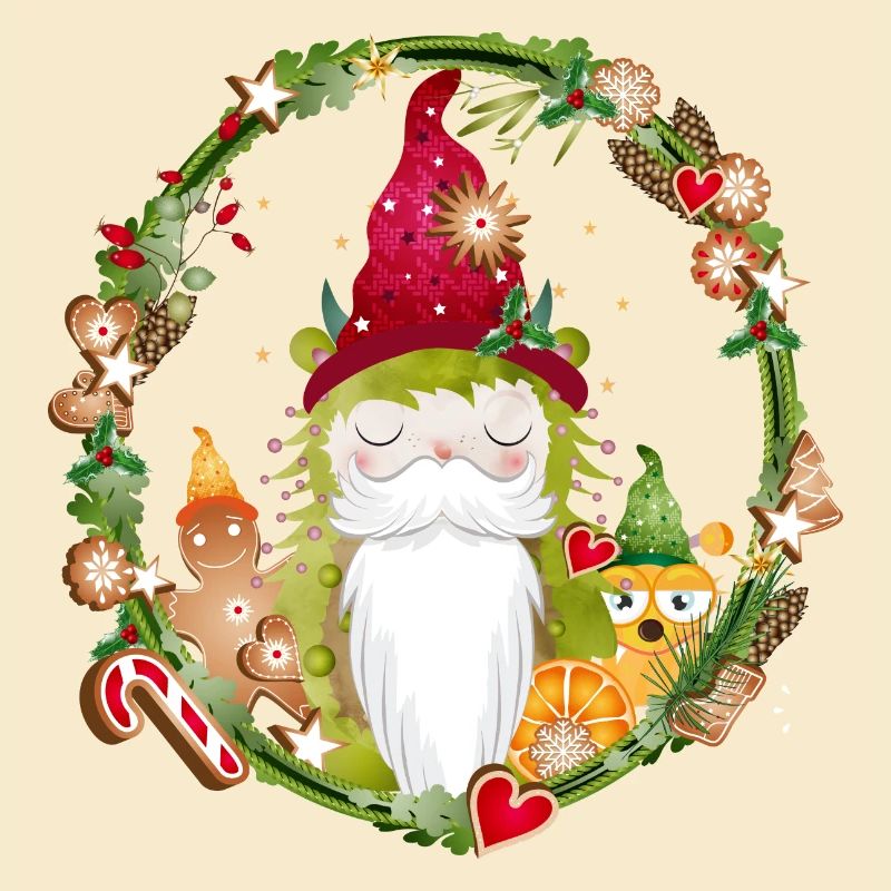 Petits monstres gnomes dans un décor de Noël