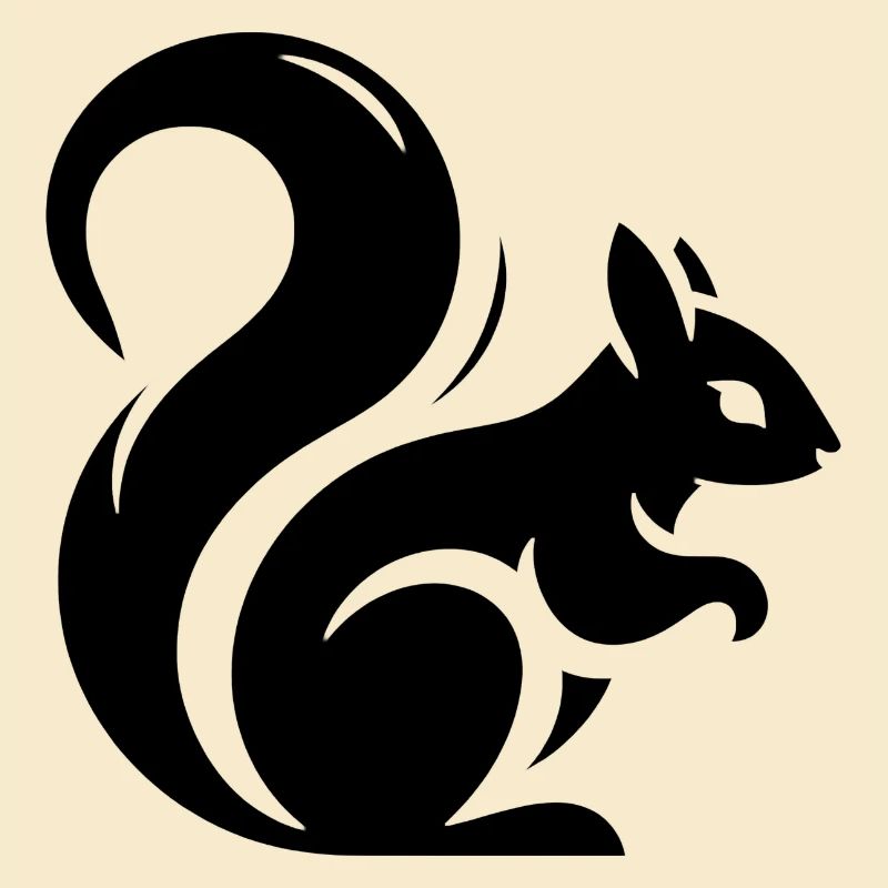 Minimalistische Eichhörnchen-Silhouette