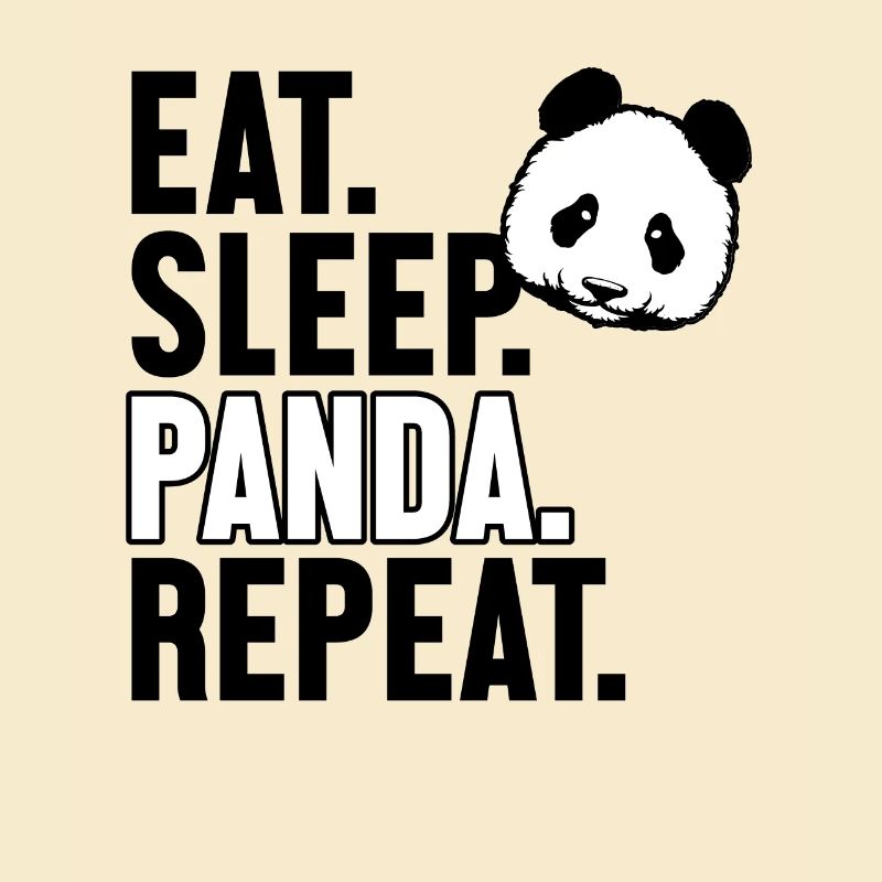 Manger Dormir Panda Répéter Panda Ours Ami Géant